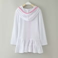 thumbnail image 6 of Toddler Girl Dresses Child Swim Cover Up Kids Swimsuit Coverup Zip Up Beach Bathing Suit Hooded Absorbent Bathrobe Beach Clothes for Girls Size 7-8T, 6 of 6