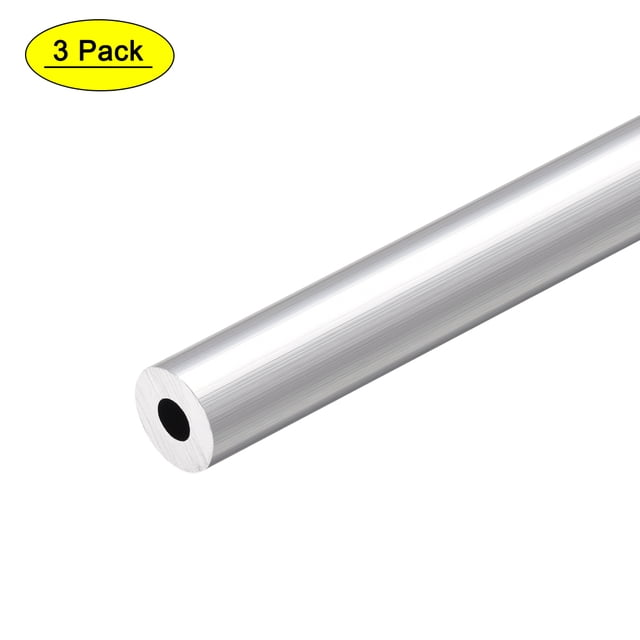 Tubos rectos de aluminio Uxcell 6063, 12 mm x 5 mm x 300 mm