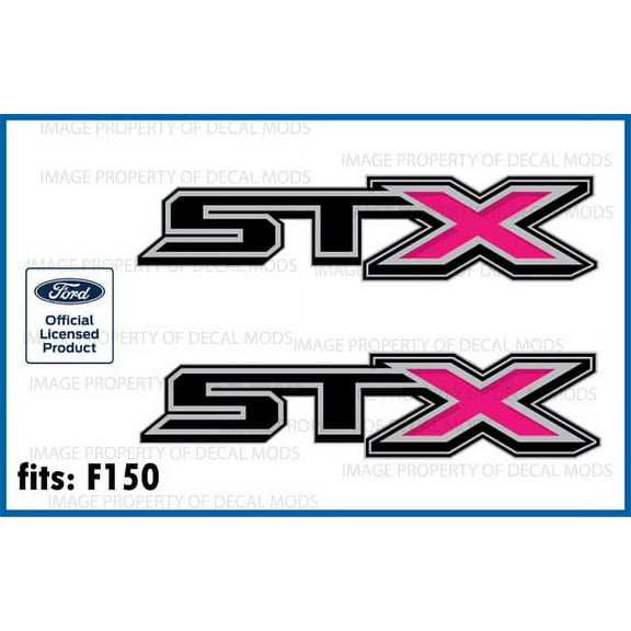 Decal Mods STX Decals Stickers for Ford F150 (2015-2020) (set of 2) Officially Licensed (Hot Pink) - FHP