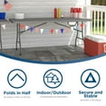 thumbnail image 4 of COSCO 6 ft. Fold-in-Half Banquet Table w/Handle, Gray, 4 of 6