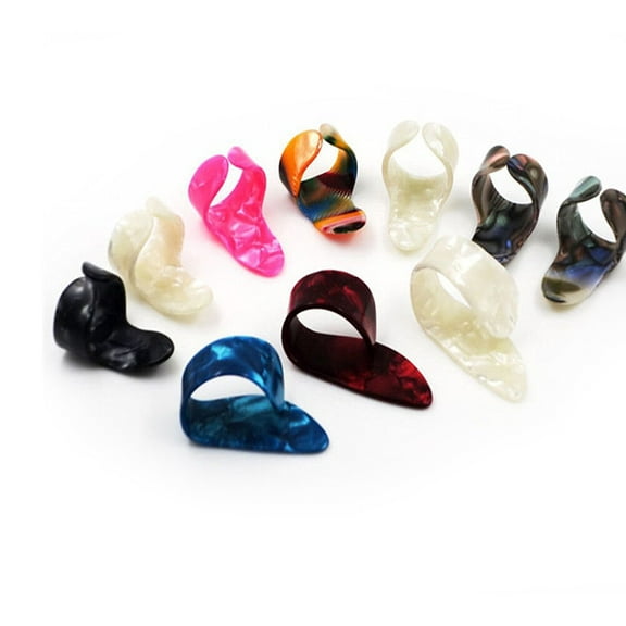 HINTRMENT 15Pcs Portable Guitar Picks Assorted Color Lightweight Thumb Picks for Musicians Performance