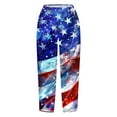 thumbnail image 4 of Hvot&aat Women's Harem Pants Red Galaxy Nebula Independence Day Printed Trousers High Waisted Jogger, 4 of 5