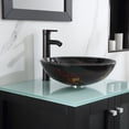 thumbnail image 5 of Wonline 24" Single Bathroom Vanity Cabinet Solid Wood w/ Mirrors Glass Vessel Sink, 5 of 7