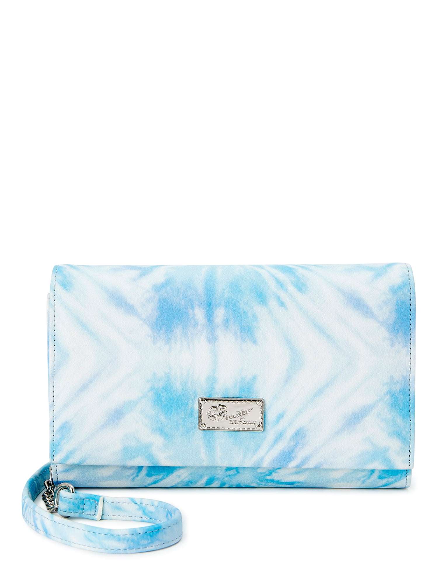 Luv Betsey by Betsey Johnson Women's Ellen Blue Tie Dye Wallet On A String Crossbody