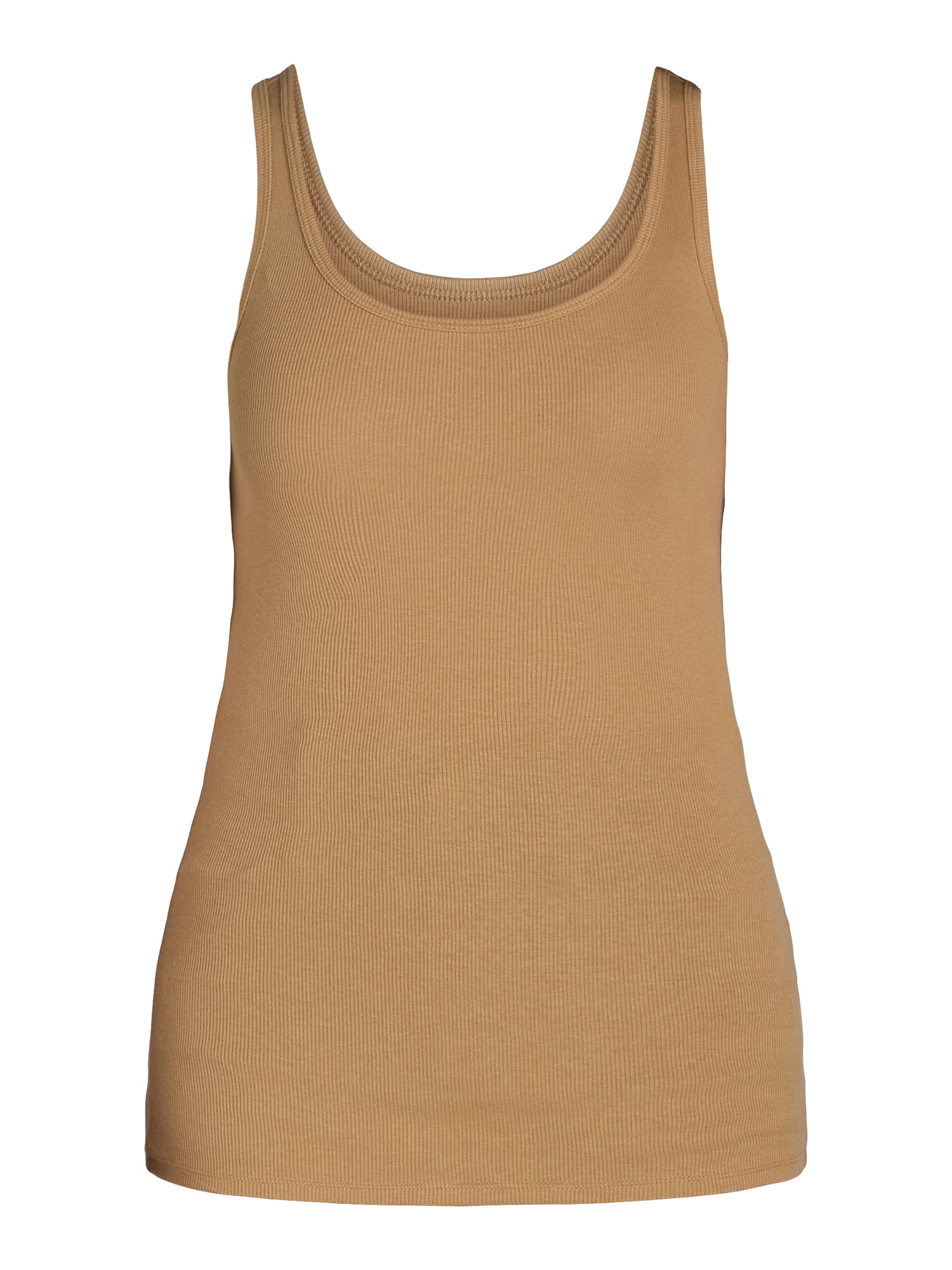 Time and Tru Women's Ribbed Tank Top, Sizes XS-XXXL