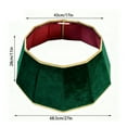 thumbnail image 3 of cpengpj Green Velvet Christmas Tree Skirt Foldable Polyester Holiday Decor for Festive Season, 3 of 6