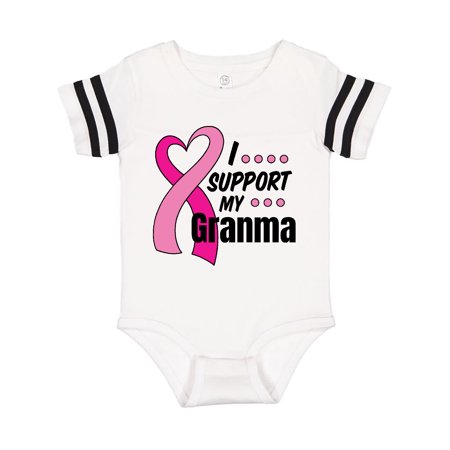 

Inktastic Breast Cancer Awareness I Support My Granma with Pink Ribbon Gift Baby Boy or Baby Girl Bodysuit