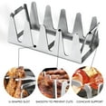 thumbnail image 4 of Kebab Rack Stainless Steel Shish Kebab Skewers Rack Universal Barbecue Skewers Holder Grilling Accessories, 4 of 8