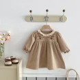 thumbnail image 3 of Vestido coreano de primavera para niñas de 0 a 4 años, vestido elegante de princesa con solapa y cuello de encaje para niños, ropa de exterior bordada con flores para niñas, 3 of 6