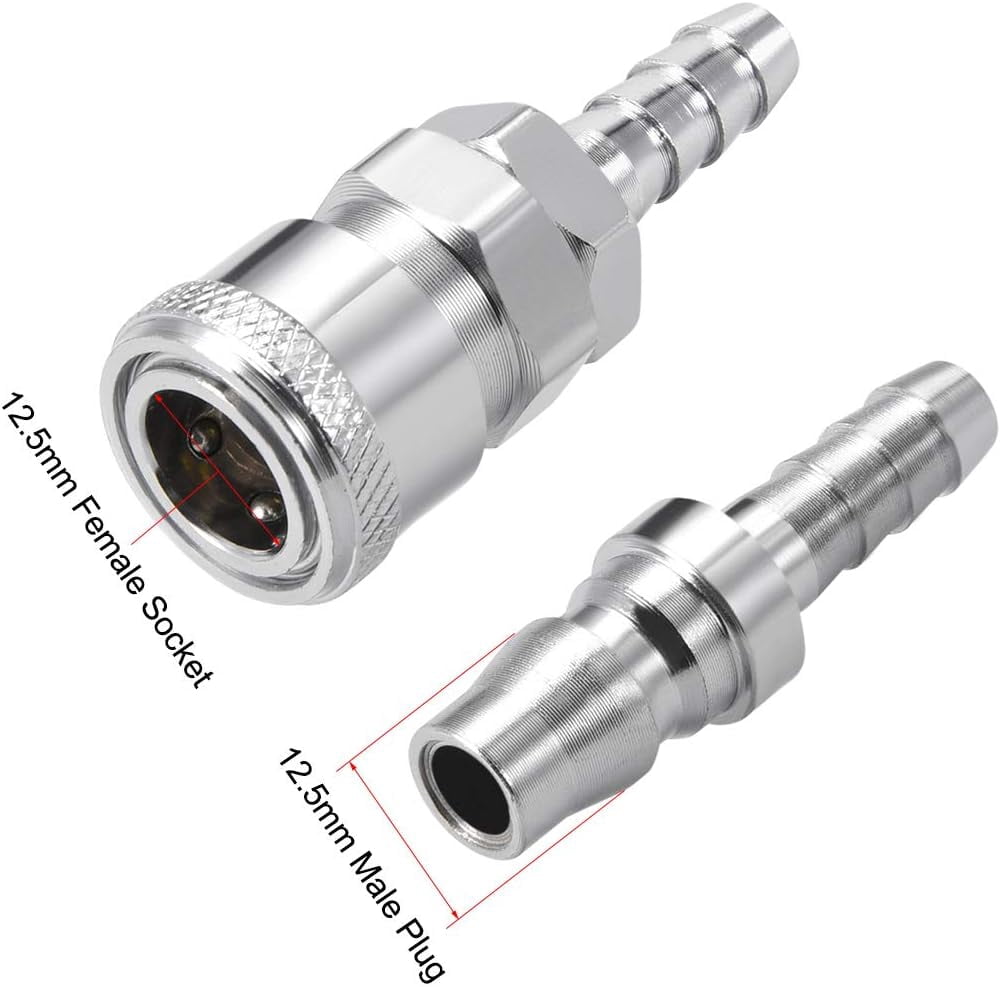 MKEUDQ-Quick Disconnect Set, 8mm Barb Hose, Air Compressor Hose Fitting