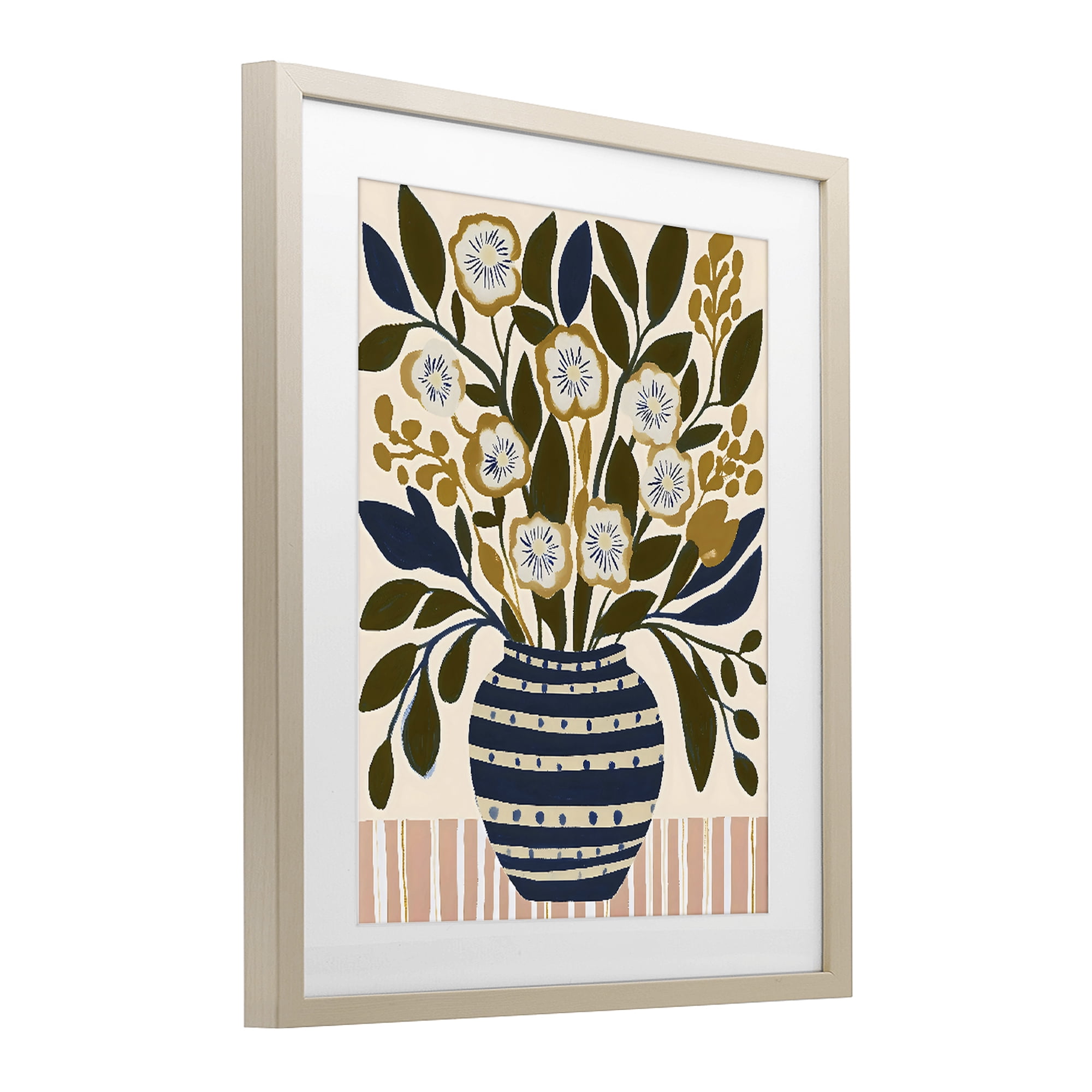 Stupell Industries Wild Bloom Boho Arrangement Birch Framed Print Under Glass, design by Creative Studio