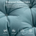 thumbnail image 3 of Outdoor Loveseat Rocking Chair with Thicken Cushion and Phone Holder for 2 Person for Garden Patio Yard (Turquoise), 3 of 7