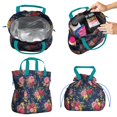 thumbnail image 2 of Pioneer Flower Floral Print Pattern Drawstring Lunch Bag Women - Drawstring Lunch Bag Insulated for Work Office - Stain-Resistant Large Lunchbags for Women with Multi-Pockets, 2 of 6