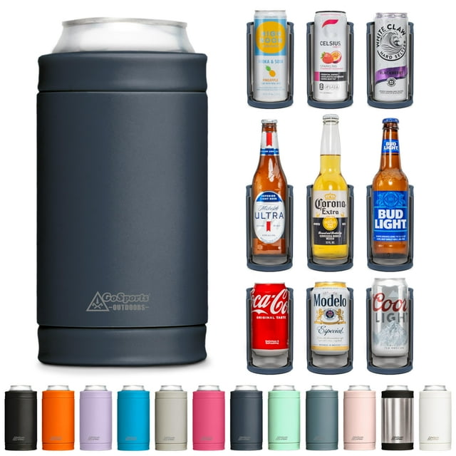 Enfriador Aislado para Latas DUALIE 3 en 1 Universal 355 mL Azul Marino