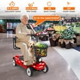 thumbnail image 3 of GOKEEP Mobility Scooter for Adults, Removable Battery, 330 lbs Electric Folding Wheelchair Device for Travel, Red, 3 of 7