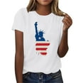 thumbnail image 6 of VKOYWKM 4th of July Shirts for Women Independence Day USA Flag T Shirts Short Sleeve Crew Neck Patriotic Tops American Flag Stars and Stripes Print Tees, 6 of 7