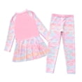 thumbnail image 3 of BOOMNY Toddler Girls 2 Peice Swimsuits Long Sleeve Bathing Suit for Kids Cute Graphic Lightweight Cozy Summer Beach Vacation Swimwear, 3 of 3