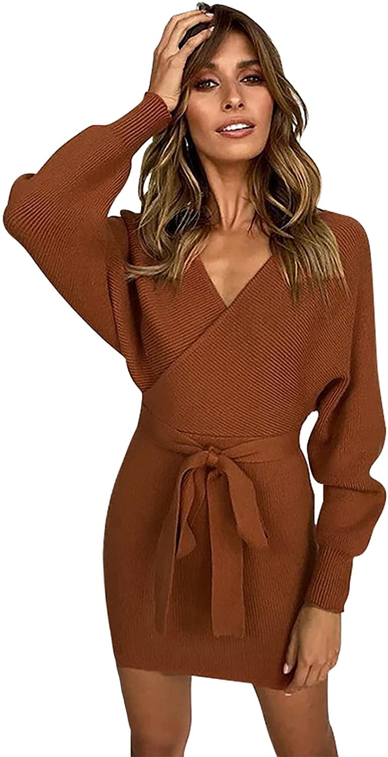 Women Sexy Mini Wrap Bodycon Pencil 
