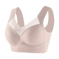 thumbnail image 5 of TIWEKE Full Coverage Wireless Bras for Older Women (Pink,4XL), 5 of 6
