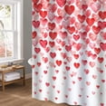 thumbnail image 3 of Valentine's Day Shower Curtain Valentines Day Red Loving Hearts with Cute Shower Curtain Set for Bathroom Fabric with Hooks, 3 of 8