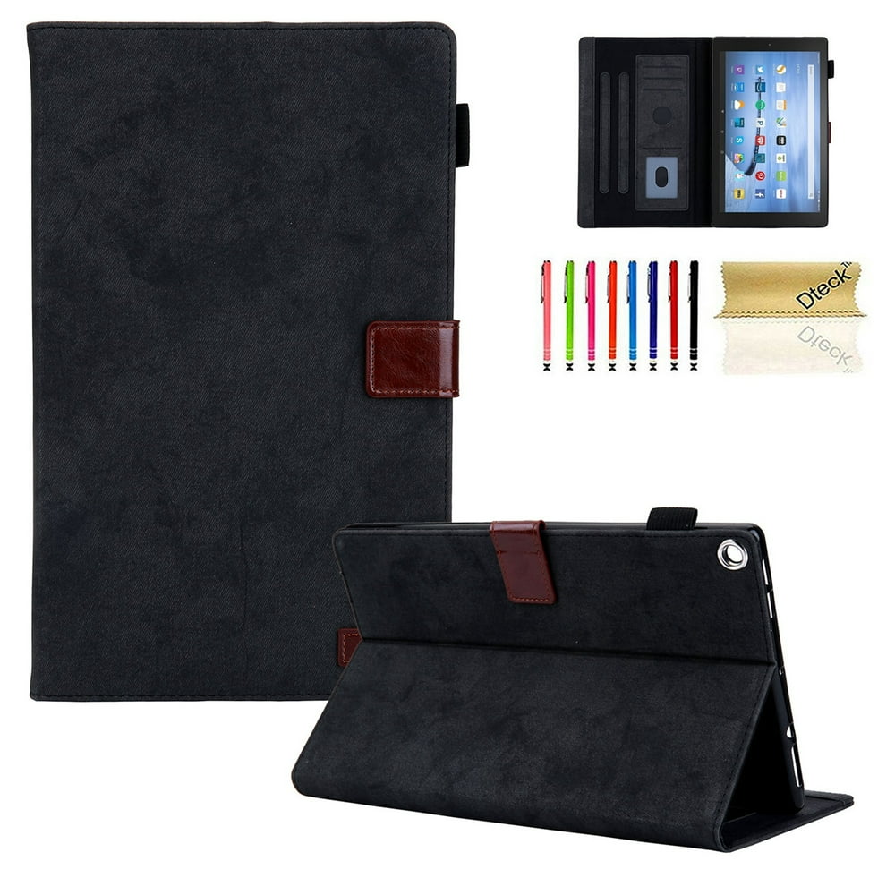 Kindle Fire HD 10 Case Dteck Folio PU Leather Smart Case Cover with