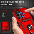 thumbnail image 2 of for Samsung Galaxy A13 4G Case Heavy Duty Military Grade Protection,Camera Lens Slide Protection & 360°Rotate Magnetic Car Mount Holder Kickstand Rugged Shockproof Drop Hard Shell,Red, 2 of 9