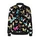 thumbnail image 4 of Chaquetas y abrigos casuales sin capucha de manga larga para mujer Sudadera holgada de manga larga con cremallera Chaqueta informal de béisbol de punto grueso Chaqueta de poliéster para mujer, 4 of 5