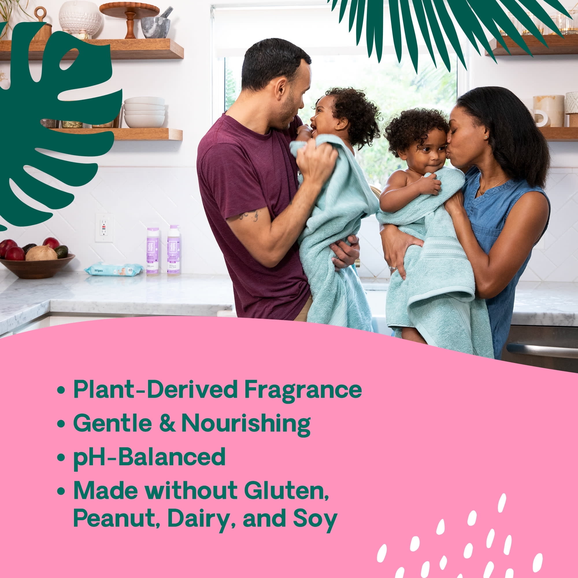Hello Bello Kid's Shampoo & Body Wash, Tear-Free for All Hair Types, Watermelon, 10 fl oz