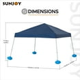 thumbnail image 6 of SUNJOY Floating Pool Canopy 10' × 10’ Pop Up Gazebo Navy Fabric Canopy, Steel and Aluminum Frame Floating Tent with PVC Floats, Hand Air Pump and Carry Bag, 6 of 12