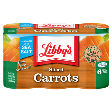 (6 Cans) Libby's Sliced Carrots, 14.5 oz