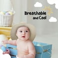 thumbnail image 5 of Protective Baby Sun Hat With UPF 50+ Protection Adjustable Infant Summer Beach Bucket Hats For Boy & Girl Breathable Toddler Swim Pool Play Sunhat With Wide Brim 12-24 Months Purple Flowers (46-50 cm), 5 of 5