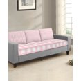 thumbnail image 2 of Pink Buffalo Plaid Couch Cushion Covers Stretch, Washable Sofa Seat Covers Individual Seat Cushion Sofa Slipcovers Farmhouse Pink White Checkered Couch Cover Furniture Protector S-3PCS, 2 of 7