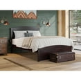 thumbnail image 5 of Queen Platform Bed -Solid Wood Bed Frame with Footboard & Charging Station, Espresso Finish, 5 of 6