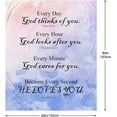 thumbnail image 7 of Yibo Bible Verse Blanket Christian Gifts for Women Prayer Throw Blanket with Inspirational Thought Religious Spiritual Catholic Gifts for Mom Get Well Soon Gifts for Women Healing Blanket, 7 of 7