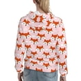 thumbnail image 7 of Kdxio cute fox pink Print Womens Oversized Hoodies Sweatshirts Hooded Pullover Tops Sweaters Casual-XX-Large, 7 of 7