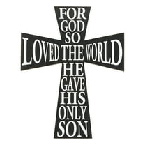 For God So Loved The World Wall Cross - Home Decor - 1 Piece