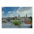 thumbnail image 1 of Sicily Cutting Board, Panorama of the City of Palermo with Cloudy Sky Old European Town Buildings Photo, Decorative Tempered Glass Cutting and Serving Board, in 3 Sizes, by Ambesonne, 1 of 2