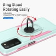 thumbnail image 5 of NIFFPD Samsung Galaxy A03S Case with Screen Protector (Black Border) Shockproof Phone Cover Case with Ring Kickstand Teal+Pink, 5 of 8
