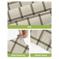 thumbnail image 4 of Linen Buffalo Check Bar Stool Covers Set of 4, Retro Black Lines Grid Pattern Stretch Washable Bar Chair Covers with Backs, Removable Pub Counter Height Chair Cover for Kitchen Dining Room Cafe, 4 of 7