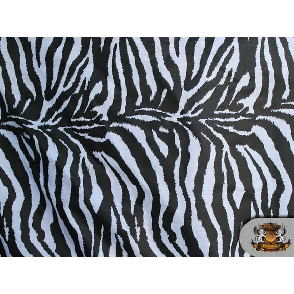 Polycotton Printed ZEEBRA Fabric / 60" Wide / Sold by the Yard