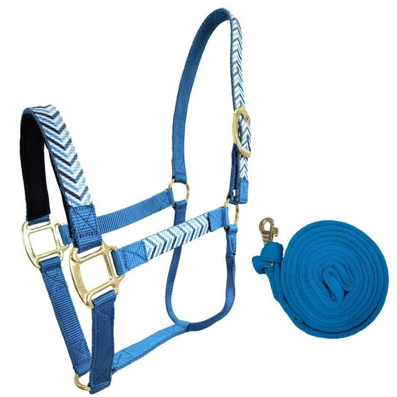 Tahoe Tack Patterned Nylon Horse Halters with Matching 10’ Lead