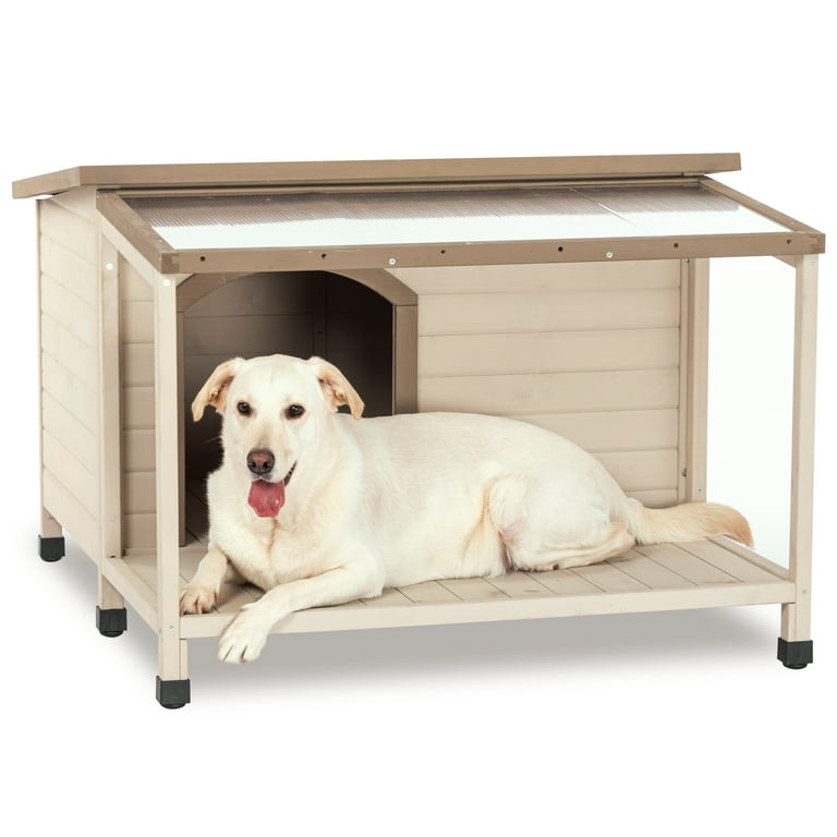 A4Pet Large Dog House Outdoor, Wooden Dog House Outside Dog