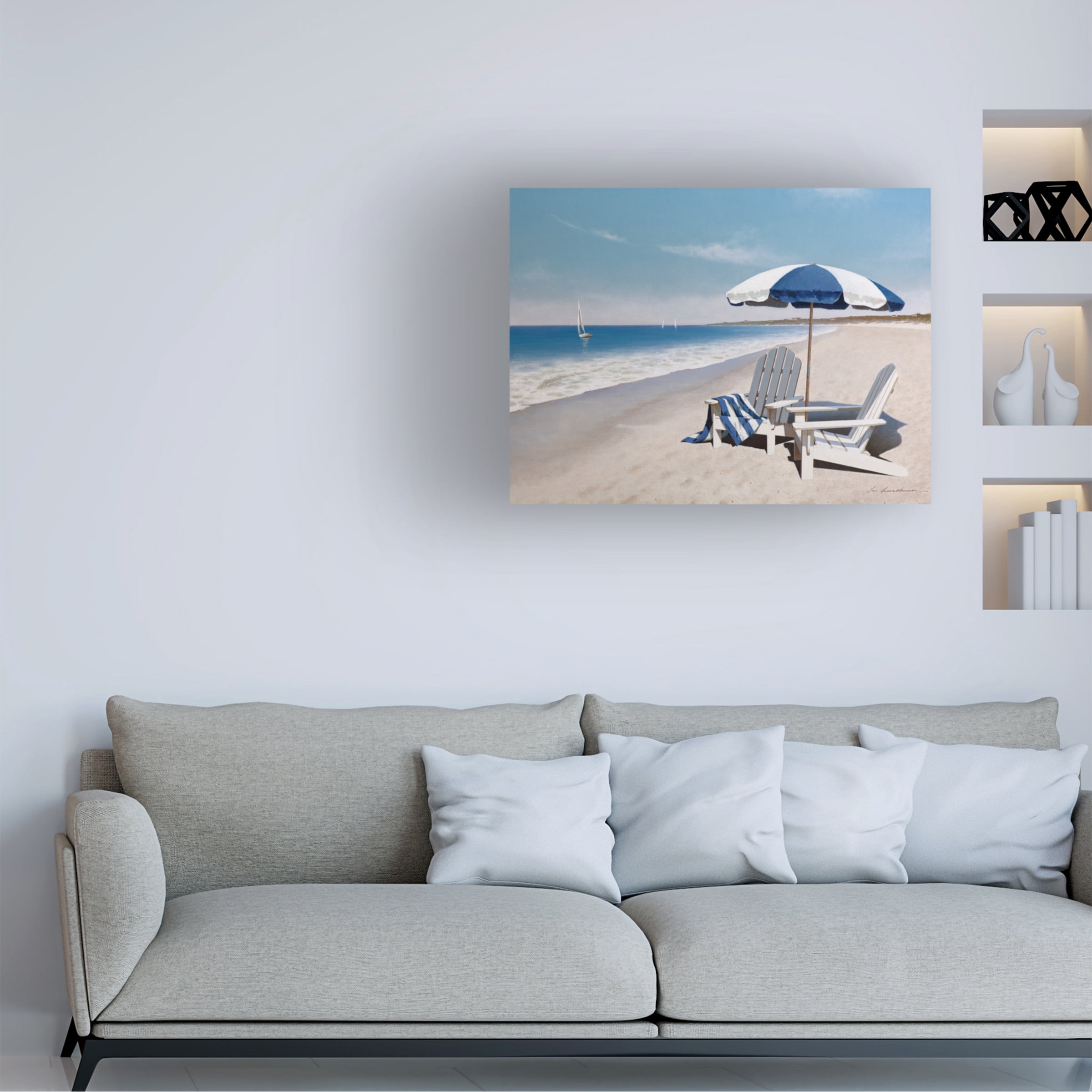 Zhen Huan Lu 'Beach Bum' Canvas Art