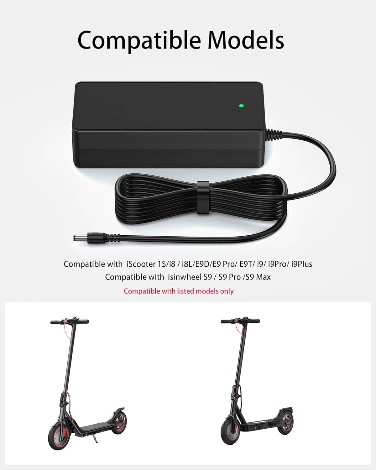 Rosliny 42V 2A Electric Scooter Charger,Replacement Charger for 36V Lithium Battery