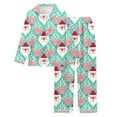 thumbnail image 4 of HNMKIU Comfortable Sleepwear Set Womens Christmas Snowman Pattern Cozy Long Pajama Sleep Set, 4 of 4