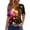 Black, variant on Women's Casual V-Neck Short Sleeve T-Shirt with Heart Print and Decorative Buttons, Valentine's Day Fashion Tee for Daily Wear and Weekend Outfits,Vermilion,S