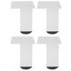thumbnail image 1 of Pata para muebles - 4 piezas/juego de aleación de aluminio de forma cuadrada, ajustable, para muebles, mesa, sofá, patas(2), 1 of 14