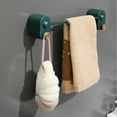 thumbnail image 5 of Bathroom slipper rack Perforation-free wall hanging Shoe towel rack Slipper drain shelvingdark green, 5 of 6