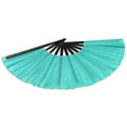 thumbnail image 6 of Glitter Mermaid Green Large Hand Fan – Folding Handheld Fan for Raves, Parties, Costumes, and Dancing, 6 of 7