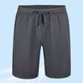 thumbnail image 2 of XZNPDUCQ Gym Basketball Mens Shorts - Quick Dry Black Workout Athletic Shorts with Pockets for Casual Running Casual Shorts L,Dark Gray, 2 of 7